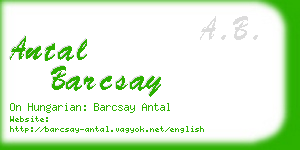 antal barcsay business card